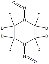 1,4-Dinitrosopiperazine-d8, 69340-07-4, 结构式