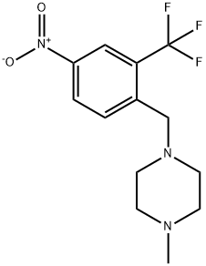 1-Methyl-4-[[4-nitro-2-(trifluoromethyl)phenyl]methyl]-piperazine 化学構造式