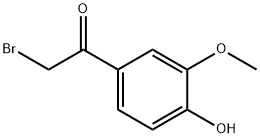 2-ブロモ-1-(4-ヒドロキシ-3-メトキシフェニル)エタノン 化学構造式