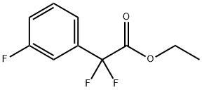 2,2-ジフルオロ-2-(3-フルオロフェニル)酢酸エチル 化学構造式