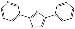4-フェニル-2-(ピリジン-3-イル)チアゾール 化学構造式