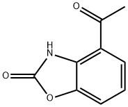 4-乙酰基-2-苯并恶唑酮 结构式