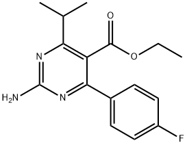 Ethyl 4-(4-Fluorophenyl)-6-isopropyl-2-amino-pyrimidine-5-carboxylate Structure