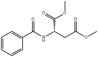 2-苯甲酰氨基琥珀酸二甲酯 结构式