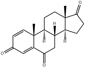 アンドロスタ-1,4-ジエン-3,6,17-トリオン 化学構造式