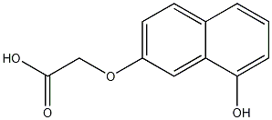 2-[(8-Hydroxy-2-naphthalenyl)oxy]acetic Acid Struktur