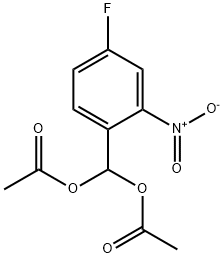 1-(4-氟-2-硝基苯基)甲二醇 1,1-二乙酸酯,731-86-2,结构式