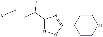 4-(3-异丙基-1,2,4-恶二唑基-5-基)哌啶盐酸盐, 733751-26-3, 结构式