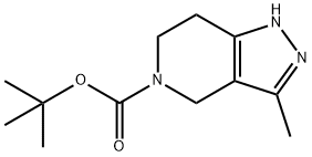 叔丁基3-甲基-6,7-二氢-1H-吡唑并[4,3-C]吡啶-5(4H)-羧酸,733757-77-2,结构式