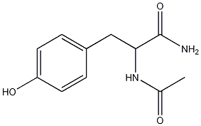 2-Acetylamino-3-(4-hydroxy-phenyl)-propionamide 结构式