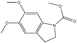 2,3-Dihydro-5,6-dimethoxy-1-(methoxycarbonyl)-1H-indole Structure