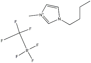 1-ブチル-3-メチルイミダゾリウムトリフルオロ(トリフルオロメチル)ボラート 化学構造式