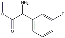2-アミノ-2-(3-フルオロフェニル)酢酸メチル 化学構造式