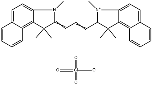 2-[3-(1,3-Dihydro-1,1,3-trimethyl-2H-benz[e]indol-2-ylidene)-1-propen-1-yl]-1,1,3-trimethyl-1H-benz[e]indolium perchlorate Structure