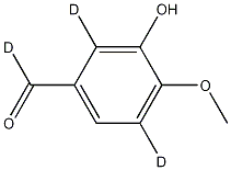 3-Hydroxy-4-methoxybenzaldehyde-d3 结构式