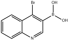 (4-ブロモキノリン-3-イル)ボロン酸 化学構造式