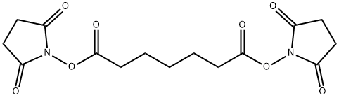 Heptanedioic acid 1,7-bis(2,5-dioxo-1-pyrrolidinyl) ester Structure