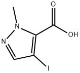 4-碘-1-甲基-1H-吡唑-5-羧酸,75092-30-7,结构式