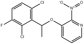 3-(1-(2,6-dichloro-3-fluorophenyl)ethoxy)-2-nitropyridine Structure