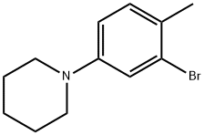 1-(3-ブロモ-4-メチルフェニル)ピペリジン 化学構造式