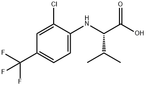 Valine, N-(2-chloro-4-(trifluoromethyl)phenyl)- Struktur