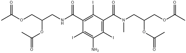 5-Amino-N,N'-bis[2,3-bis(acetyloxy)propyl]-2,4,6-triiodo-N-methyl-1,3-benzenedicarboxamide Structure
