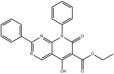 ethyl 5-hydroxy-7-oxo-2,8-diphenyl-7,8-dihydropyrido[2,3-d]pyrimidine-6-carboxylate Struktur
