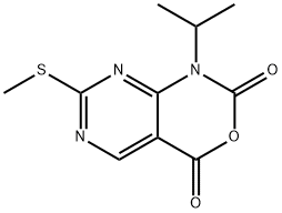 1-异丙基-7-(甲硫基)-2H-嘧啶并[4,5-D][1,3]噁嗪-2,4(1H)-二酮,76360-89-9,结构式