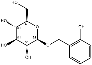 2-羟基苄基 BETA-D-吡喃葡萄糖苷, 7724-09-6, 结构式