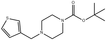 4-(3-Thienylmethyl)-1-piperazinecarboxylic acid 1,1-dimethylethyl ester Struktur