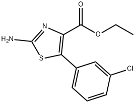 2-氨基-5-(3-氯苯基)噻唑-4-甲酸乙酯, 77505-90-9, 结构式