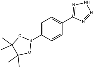 2H-Tetrazole, 5-[4-(4,4,5,5-tetramethyl-1,3,2-dioxaborolan-2-yl)phenyl]- Structure