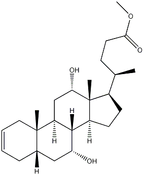 (5beta,7alpha,12alpha)-7,12-Dihydroxychol-2-en-24-oic acid methyl ester Structure