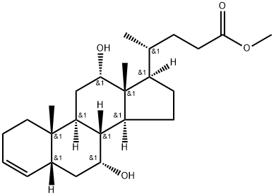 (5beta,7alpha,12alpha)-7,12-Dihydroxychol-3-en-24-oic acid methyl ester Structure