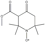 3-(Methoxycarbonyl)-2,2,6,6-tetramethyl-4-oxo-1-piperidinyloxy 结构式