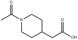 N-Acetylpiperidine-4-acetic acid Struktur