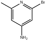 2-ブロモ-6-メチルピリジン-4-アミン 化学構造式