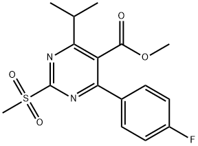 Methyl 4-(4-Fluorophenyl)-6-isopropyl-2-(methylsulfonyl)pyrimidine-
5-carboxylate Structure