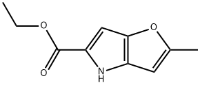 2-メチル-4H-フロ[3,2-B]ピロール-5-カルボン酸エチル 化学構造式