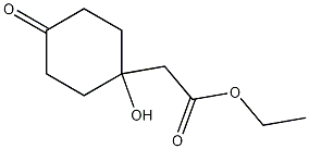 1-Hydroxy-4-oxocyclohexaneacetic acid ethyl ester Structure