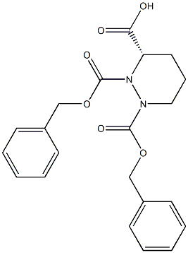 1,2-dibenzyl 3-tert-butyl piperazine-1,2,3-tricarboxylate Structure