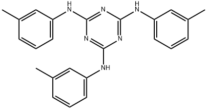 N,N',N''-トリ(m-トリル)-1,3,5-トリアジン-2,4,6-トリアミン 化学構造式