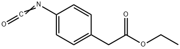 (4-イソシアナトフェニル)酢酸エチル 化学構造式