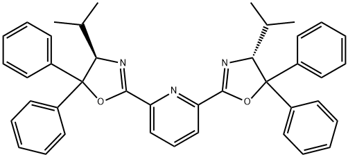 2,6-Bis[(4R)-4,5-dihydro-4-(1-methylethyl)-5,5-diphenyl-2-oxazolyl]pyridine Struktur