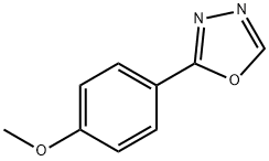 2-(4-メトキシフェニル)-1,3,4-オキサジアゾール 化学構造式