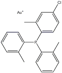 氯[三(邻甲苯基)膦]金(I) 结构式