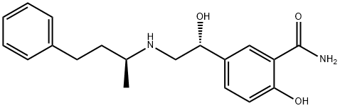 Benzamide, 2-hydroxy-5-(1-hydroxy-2-((1-methyl-3-phenylpropyl)amino)ethyl)-, (R-(R*,S*))- Structure