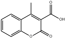 4-メチル-2-オキソ-2H-クロメン-3-カルボン酸 化学構造式