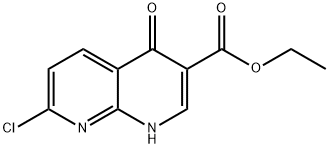 7-Chloro-4-hydroxy-[1,8]naphthyridine-3-carboxylic acid ethyl ester Structure