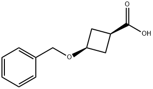 CIS-3-(ベンジルオキシ)シクロブタンカルボン酸 化学構造式